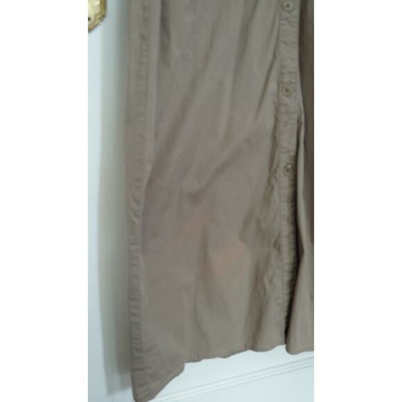 Saunders Beige Ruched Shirt Dress Sz 16 - Picture 8 of 11